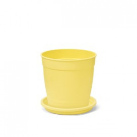 Vaso Aquarela com Prato - N01,5 - 0,250 L - Cor Amarelo Claro