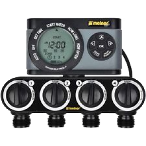 Temporizador Timer Controlador eletrônico 4 zonas  LCD SOLENÓIDE 4H/7D 1/240MIN - 53280 - Melnor