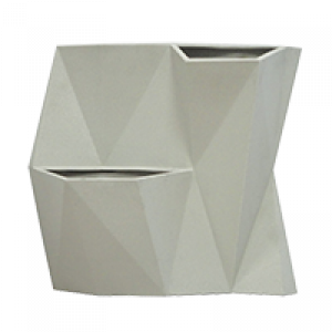 Vaso de Parede Modular 50x55 cm Angolo - Cor Cimento