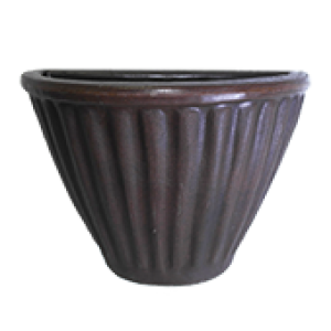 Vaso de Parede Leia 29 cm de Polietileno Cor Rusty - Vasart