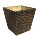 Cachepô Rattan Quadrado Médio Tabaco L1007